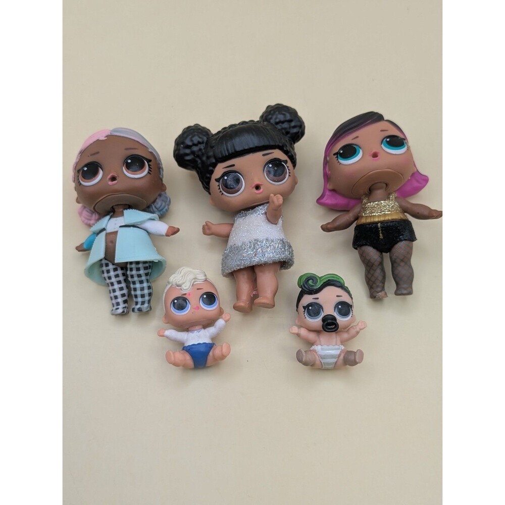 L.O.L. Surprise! Doll Mixed Lot of 5 - Tots & Lil Sisters including Glitter Seri